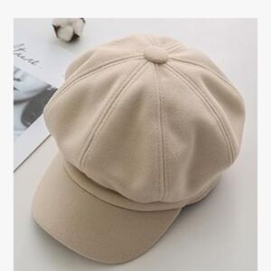 Listicle Elegant Beige Women's Newsboy Cap